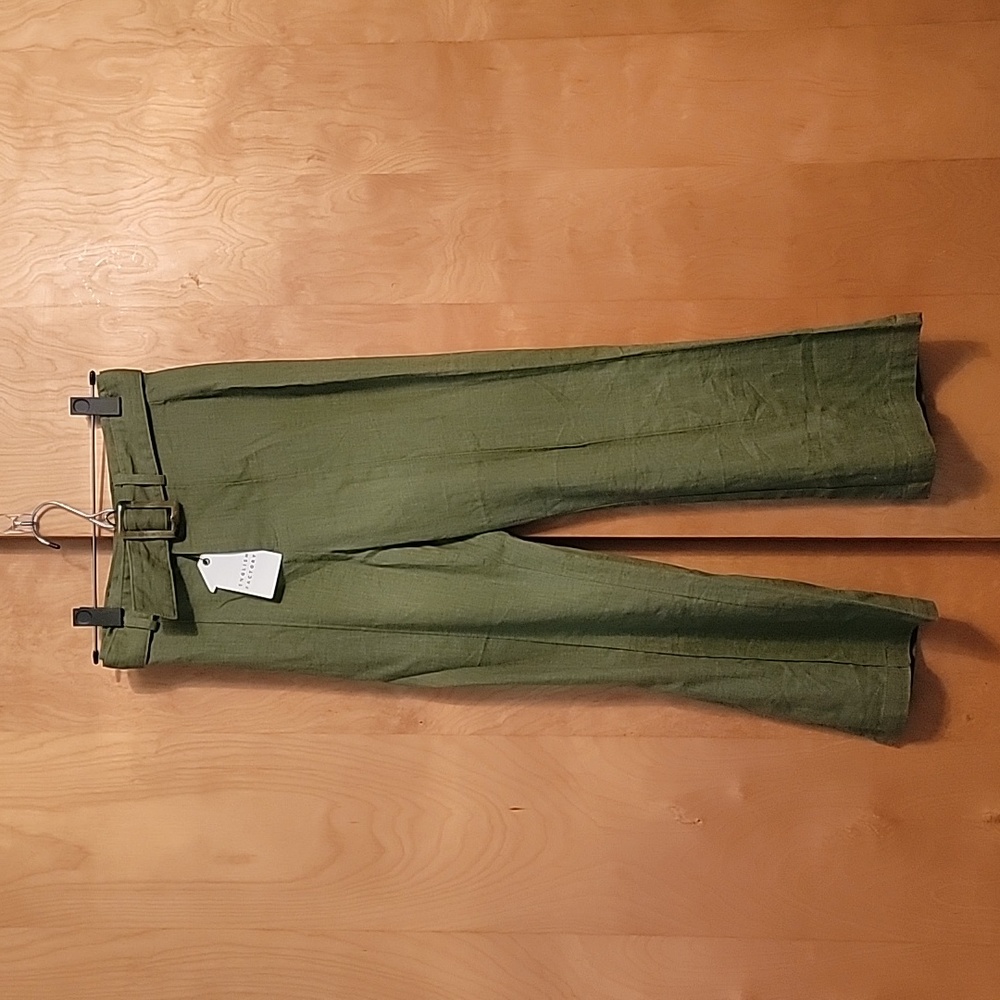 English Factory Green Belted Pants
